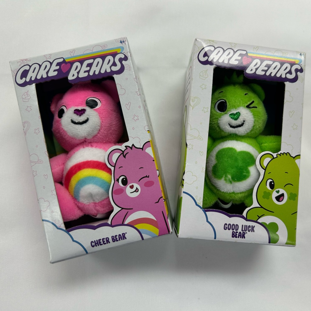 Care Bears Mini Plush Bundle Cheer Bear + Good Luck Bear NWT